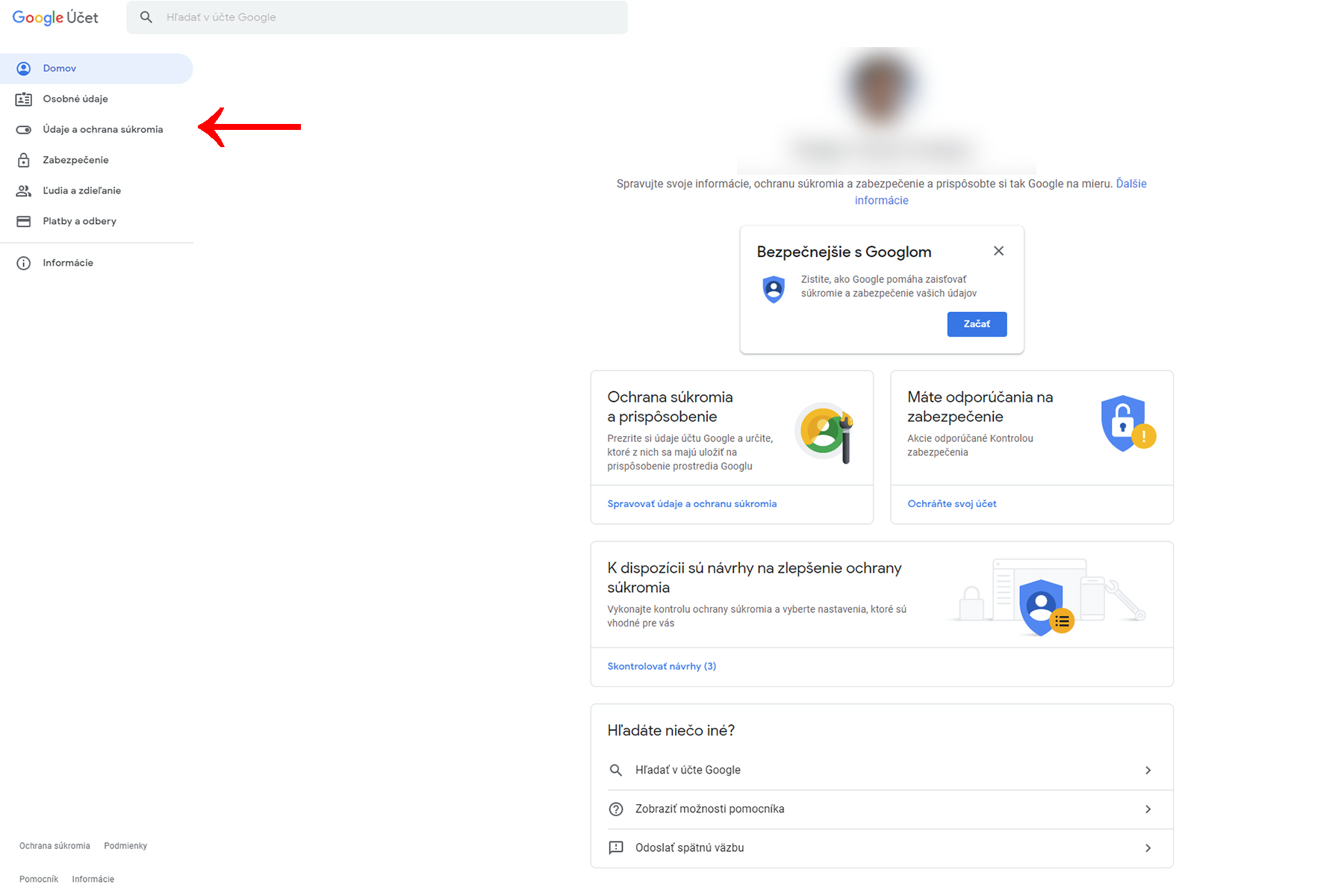 Ochrana dat google 1