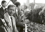 Václav Havel na návšteve Košíc v decembri 1989. V jeho blízkosti stál aj Marcel Strýko, no odmietol sa fotografovať. (foto: archív Pavla Iča)