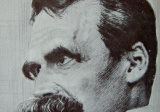Nietzsche krátko pred smrťou na kresbe Hansa Oldeho. (zdroj: wikipedia) 