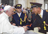 plk. Ing. Miroslav Ištván, veliteľ Čestnej stráže prezidenta SR, na prijatí u pápeža Františka, foto archív ČS PSR