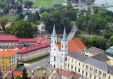 Pohľad z ostrihomskej Katedrály na historickú časť mesta, kde sa konferencia konala. 